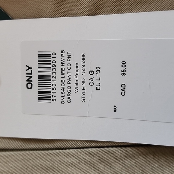 Only Beige Cargo Pants Size L 32" - Picture 5 of 14